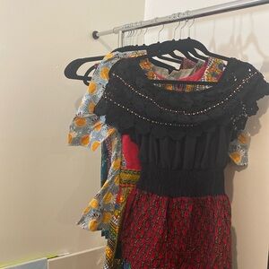 Custom off-shoulder African print dress